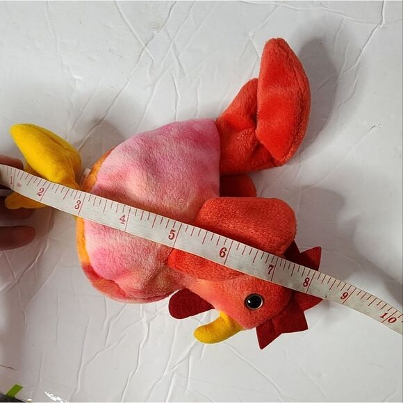 TY Beanie Babies STRUT Red Rooster Chicken Plush Collectible Tag Retired 1996 - Picture 3 of 6